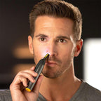 Precision Nose and Ear Hair Trimmer with Titanium Blades and LED Light, Ultra-Thin Cutting Head