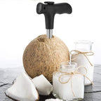 Stainless Steel Coconut Opener Tool with Ergonomic Grip and Large Hole Design for Easy Juice Access