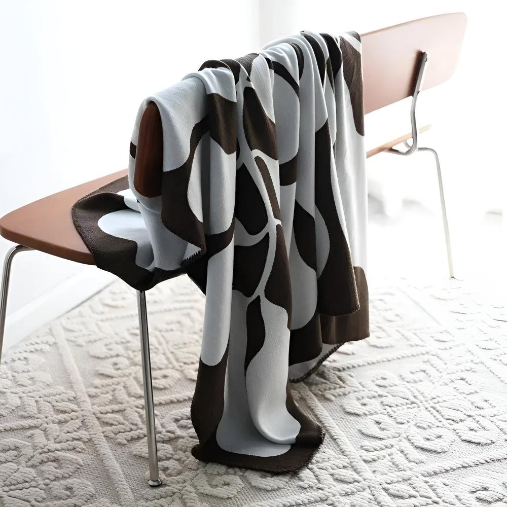 Abstract Pattern Acrylic Blanket 51x71 Lightweight Cozy Throw for Home Decor and Comfort