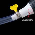 Manual Fuel Siphon Pump with Rubber Hand Pump and Transparent PVC Hose for Gasoline, Water, Oil Transfer
