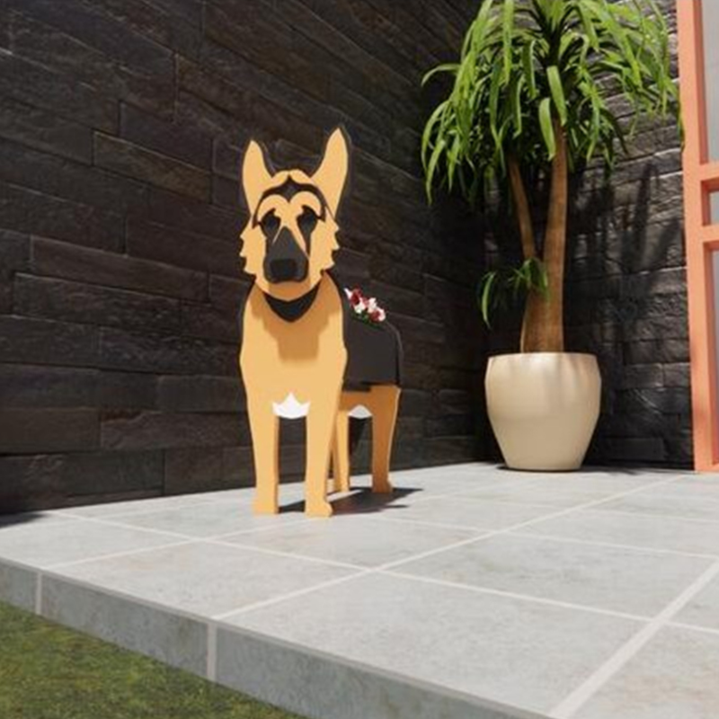 Cute Wooden Animal Flowerpot Hand-Painted Decorative Planter for Indoor and Outdoor Use Small and Large Sizes