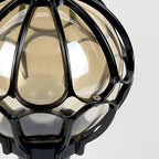 Vintage Outdoor LED Pier Mount Post Light Clear Glass Globe Black Bronze Aluminum