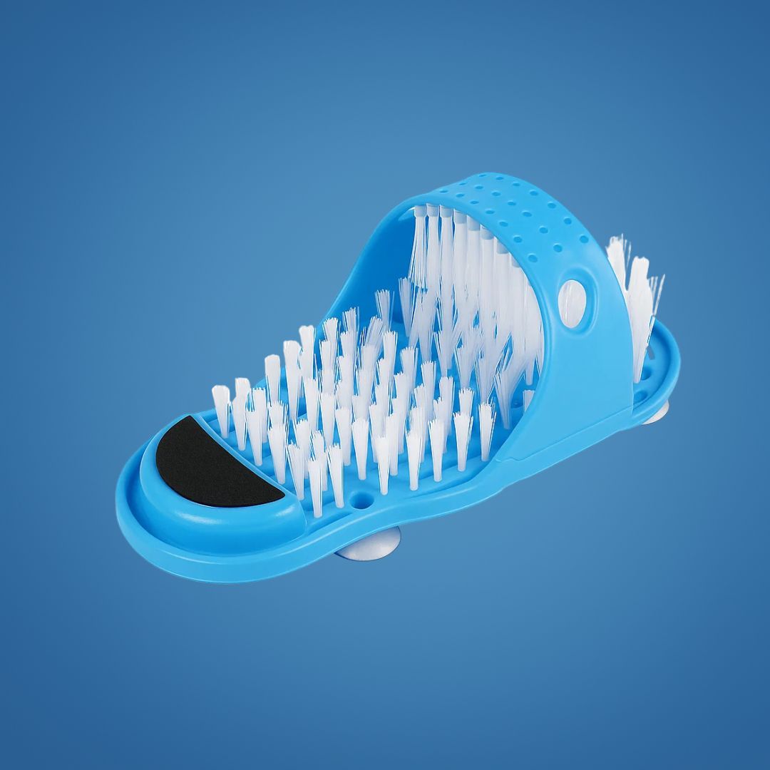 FeetEase Shower Foot Scrubber Mat No-Bend Deep Clean Massage Suction-Cup Anti-Slip Foot Cleaner