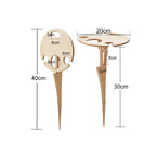 Foldable Outdoor Wine Table Birch Wood Compact Portable Picnic Snack Holder