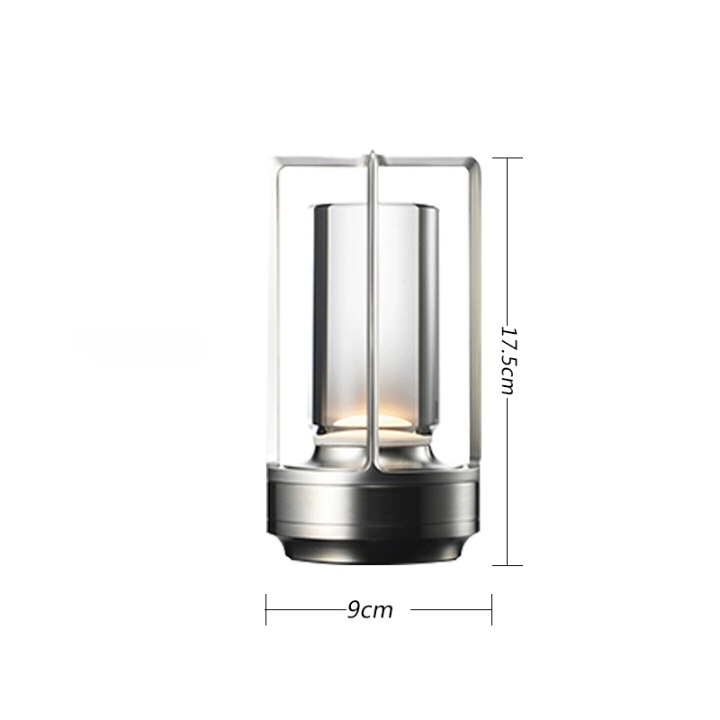 Cordless Aluminum Table Lamp Rechargeable Waterproof Dimmable Touch Sensor Desk Light 11 Inch