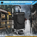 Foldable 40L Shopping Trolley Cart with Removable Bag and Cooling Compartment Black