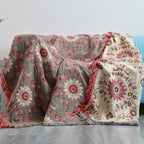 Reversible Cotton Sofa Cover Blanket Soft Durable Couch Throw Machine Washable Multiple Sizes