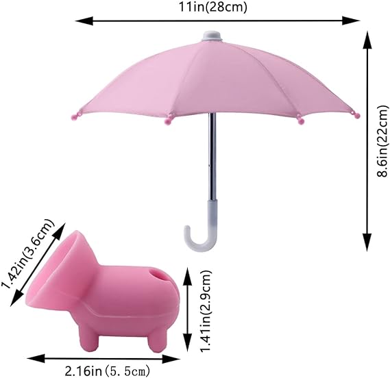 Phone Umbrella Suction Cup Stand Anti-Glare Sunshade Holder for Smartphones Portable Weatherproof Plastic