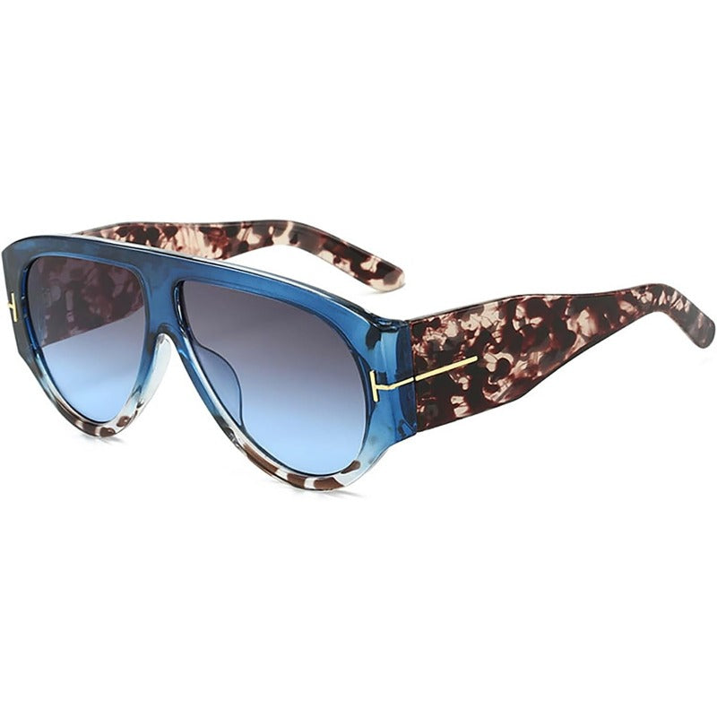 Oversized Aviator Sunglasses Women UV400 Protection Lightweight Durable AC Plastic Frame