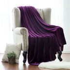 Brehn Women’s Soft Fleece Blanket Luxuriously Warm Cozy Throw for Living Room Bedroom