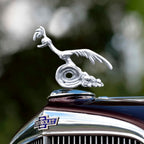 Road Runner Hood Ornament Chrome Plated Car Decorative Mascot 4x4 Inches Lead-Free Tin
