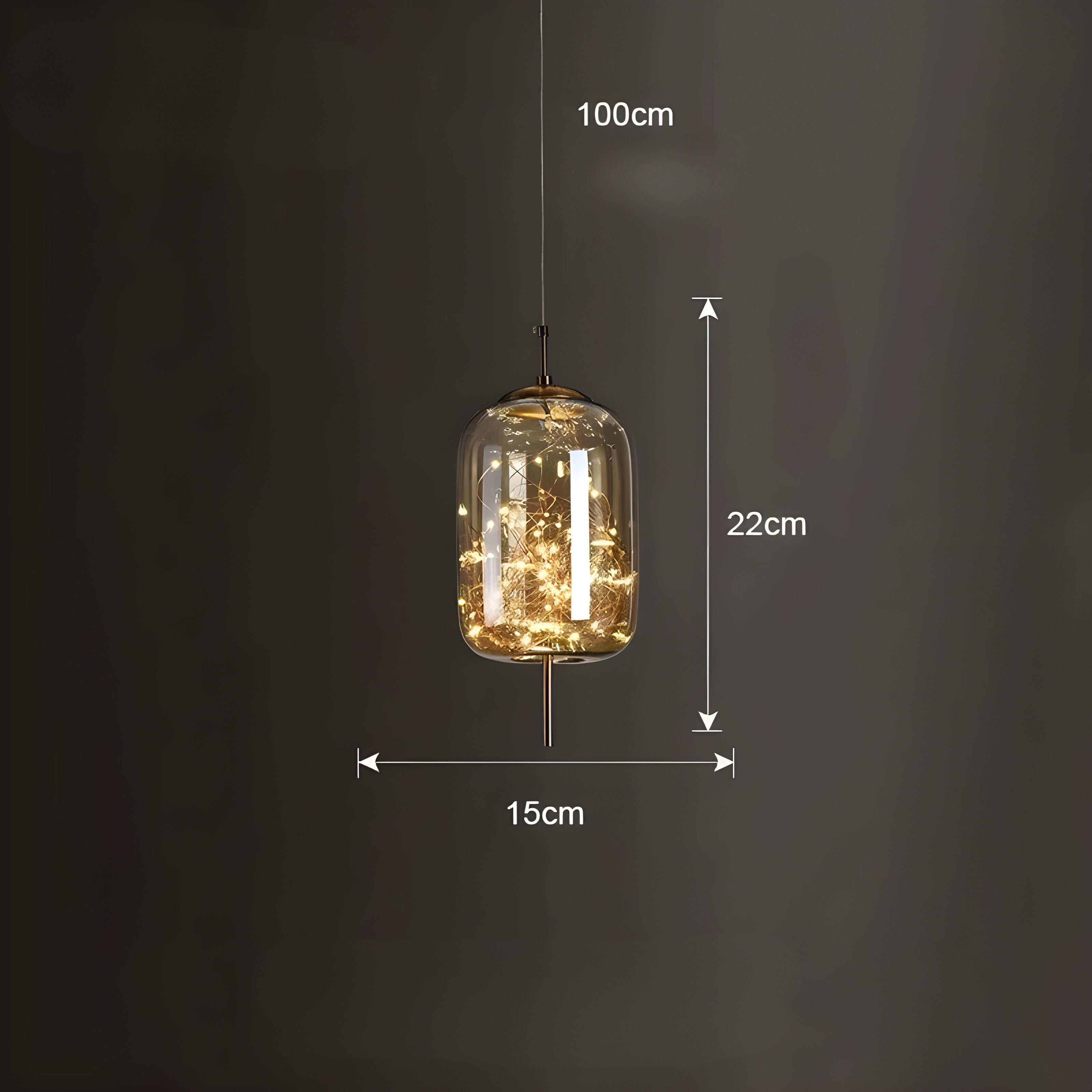 CrystalBeam Modern LED Pendant Light Star Design Glass Dimmable Cord Pendant Lamp