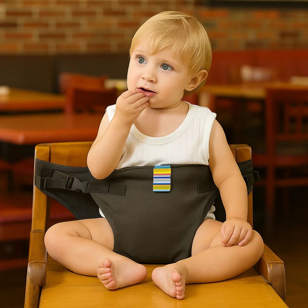 SeatGuard Baby Chair Harness Adjustable Secure Fit Breathable Cotton Portable Dining Safety Solution for Travel