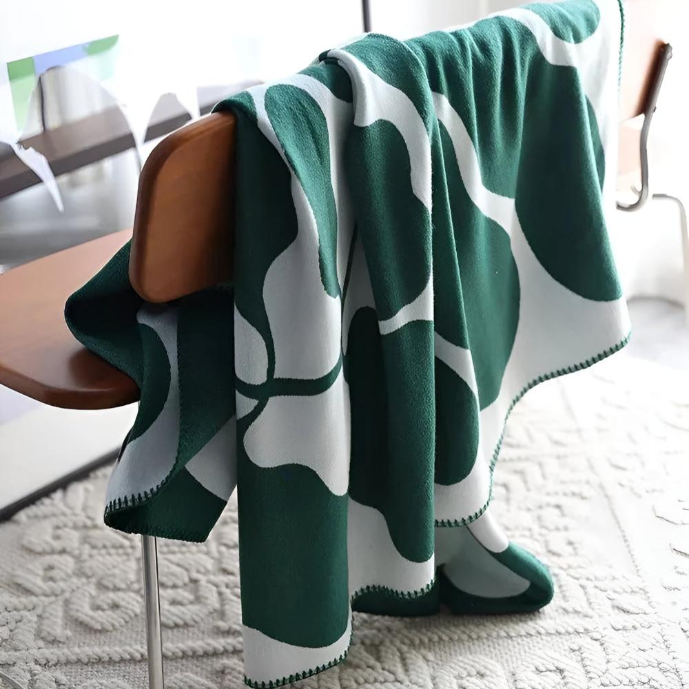 Abstract Pattern Acrylic Blanket 51x71 Lightweight Cozy Throw for Home Decor and Comfort