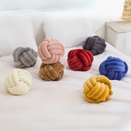 Harrow Scandinavian Velvet Knot Cushion Pillow 11 Inch Plush Cotton Filling