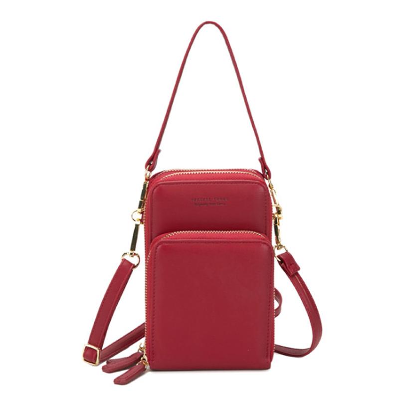 Touchscreen Phone Crossbody Bag with RFID Blocking and Removable Straps, Synthetic Leather, Fits Phones Up to 6.5 Inch