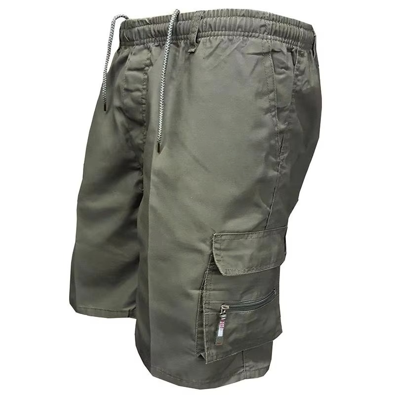Men’s Loose Fit Cargo Shorts Cotton Blend Multi Pockets Plus Sizes Casual Outdoor Work