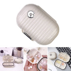 Portable Daily Pill Organizer 7-Section Water-Resistant Compact White PET Silicone Pill Box