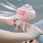 Portable Rechargeable Clip Fan with 130° Oscillation and Flexible Tripod Stand for Strollers and Travel
