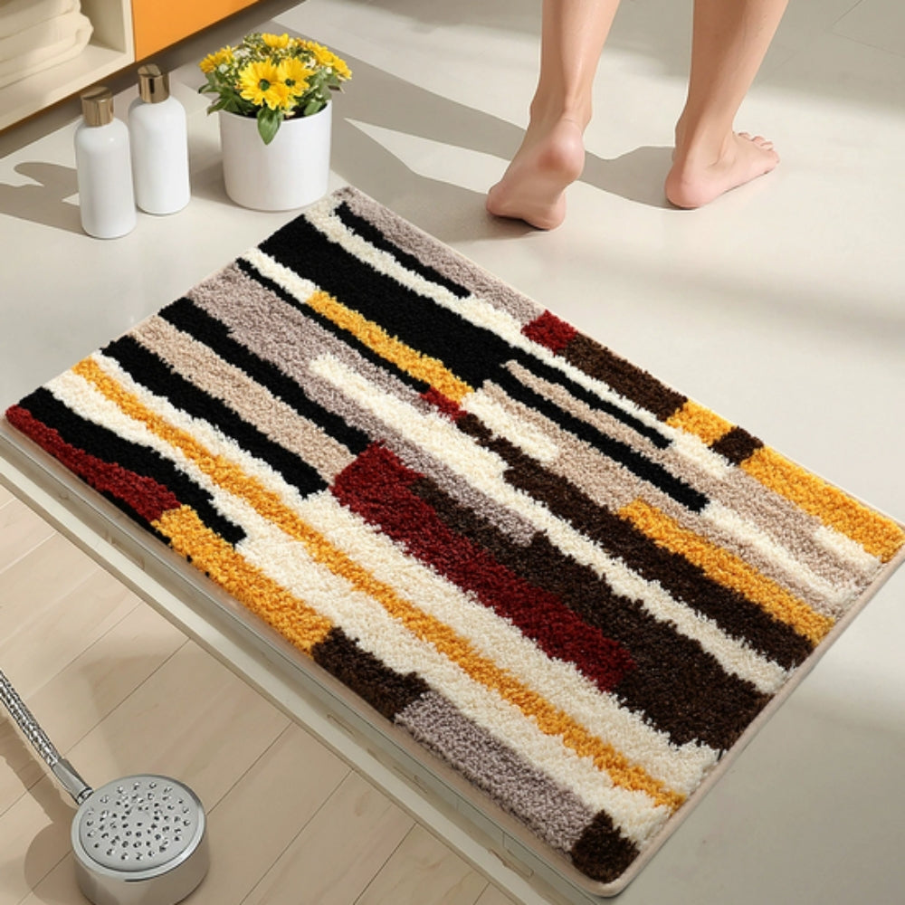 Absorbent Non-Slip Bath Mat Soft Quick-Drying Microfiber Rug 20x32 Inches