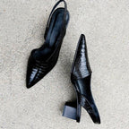 Harrow Alexis low cushioned support heels for women, featuring comfortable orthopedic design and stylish heel shape.