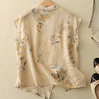 Harrow Amanda printed sleeveless casual blouse for women, lightweight summer top with vibrant floral pattern and relaxed fit.