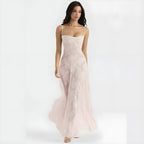 Agatha | Elegant Lace Wedding Guest Maxi Dress for Women