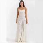 Agatha | Elegant Lace Wedding Guest Maxi Dress for Women