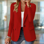 Harrow Anne-Marie tailored fitted blazer for women, classic fit in neutral fabric, styled for professional or casual wear.