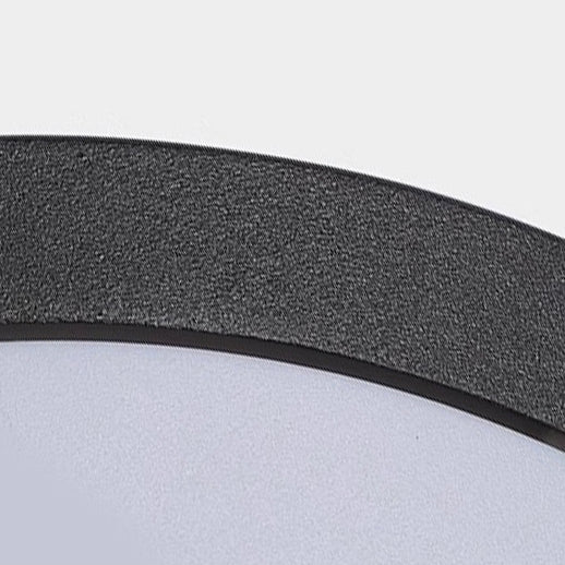 Modern Minimalist Outdoor Waterproof Round Aluminum Acrylic LED Flush Mount Ceiling Light Black