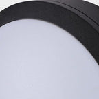 Modern Minimalist Outdoor Waterproof Round Aluminum Acrylic LED Flush Mount Ceiling Light Black