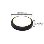Modern Minimalist Outdoor Waterproof Round Aluminum Acrylic LED Flush Mount Ceiling Light Black