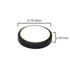 Modern Minimalist Outdoor Waterproof Round Aluminum Acrylic LED Flush Mount Ceiling Light Black