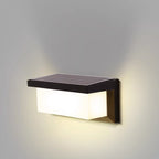 Modern Minimalist Aluminum LED Wall Sconce Waterproof Outdoor Patio Light Black White