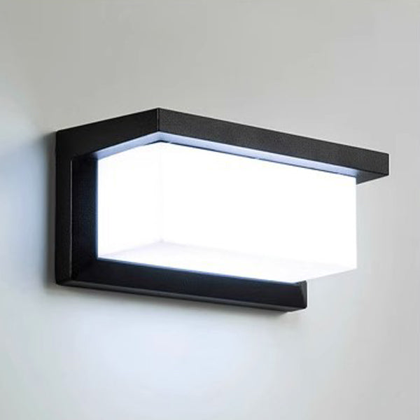Modern Minimalist Aluminum LED Wall Sconce Waterproof Outdoor Patio Light Black White