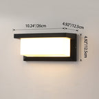 Modern Minimalist Aluminum LED Wall Sconce Waterproof Outdoor Patio Light Black White