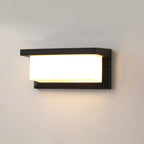 Modern Minimalist Aluminum LED Wall Sconce Waterproof Outdoor Patio Light Black White