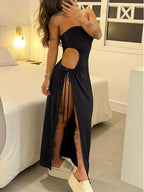Aida | Stylish Cocktail Maxi Dress for Women Open Back