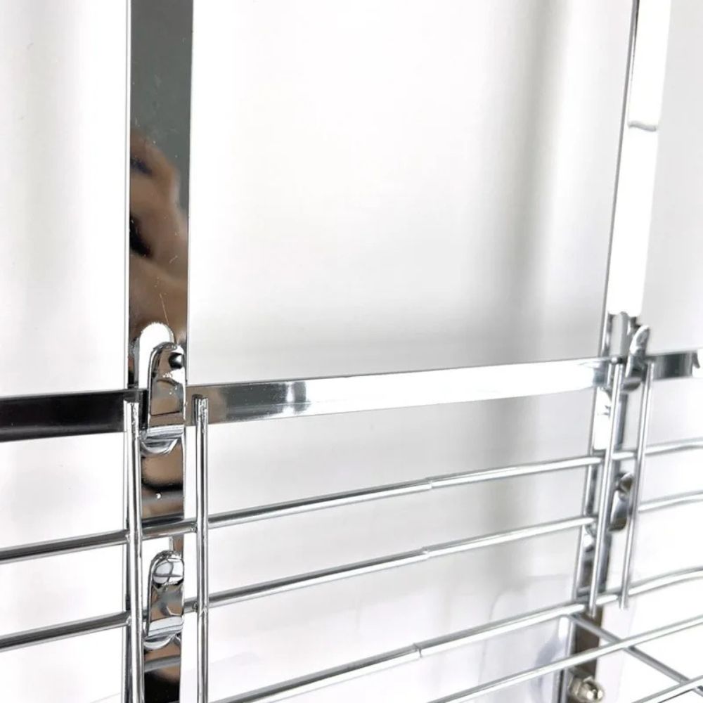 Three Layer Wall-Mounted Shower Organizer Caddy Durable Iron Bathroom Storage Shelf