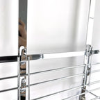 Three Layer Wall-Mounted Shower Organizer Caddy Durable Iron Bathroom Storage Shelf Black