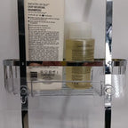 Three Layer Wall-Mounted Shower Organizer Caddy Durable Iron Bathroom Storage Shelf Black