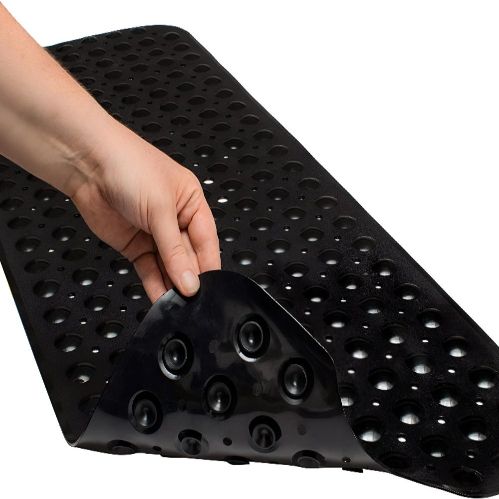 Non-Slip Bathtub Mat with 200 Suction Cups and Quick-Drain Holes for Safety and Comfort