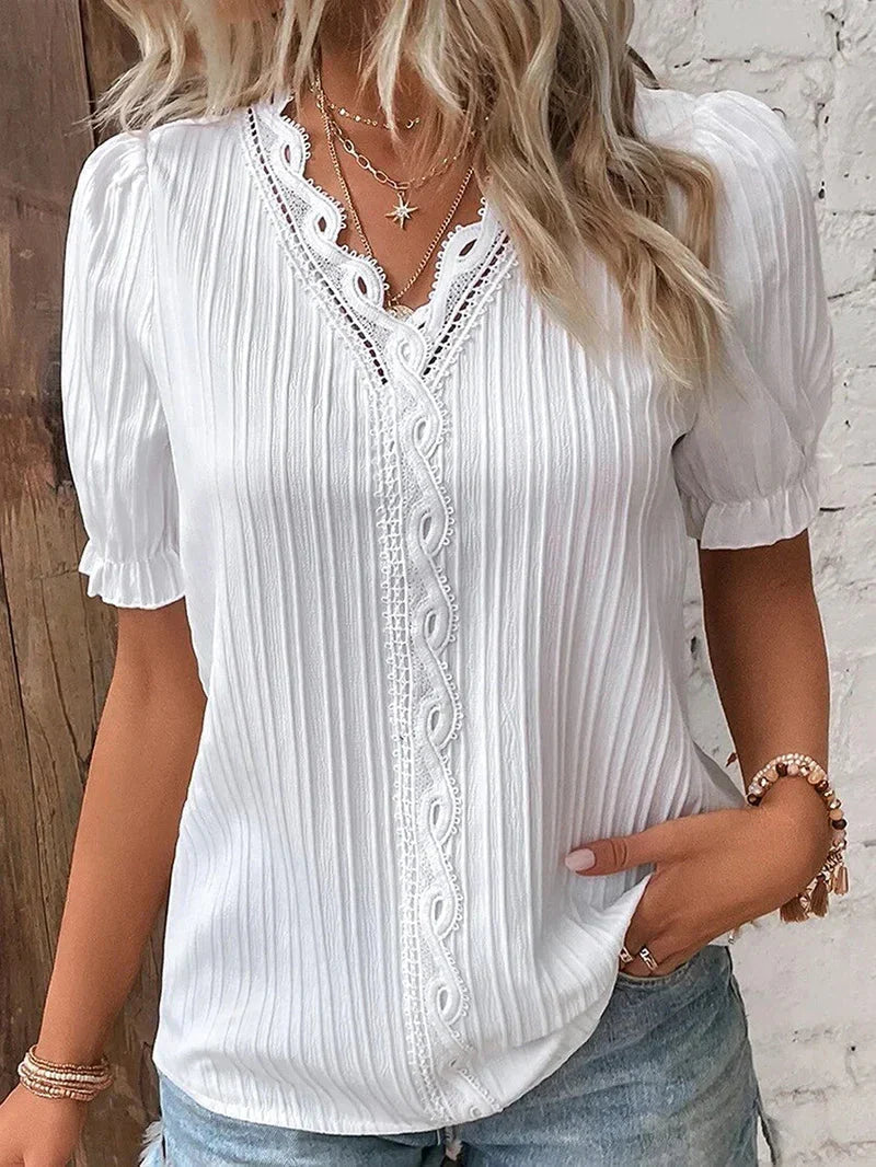 Elegant Bea casual blouse for women by Harrow with enchanting summer details, featuring lightweight fabric and stylish design.