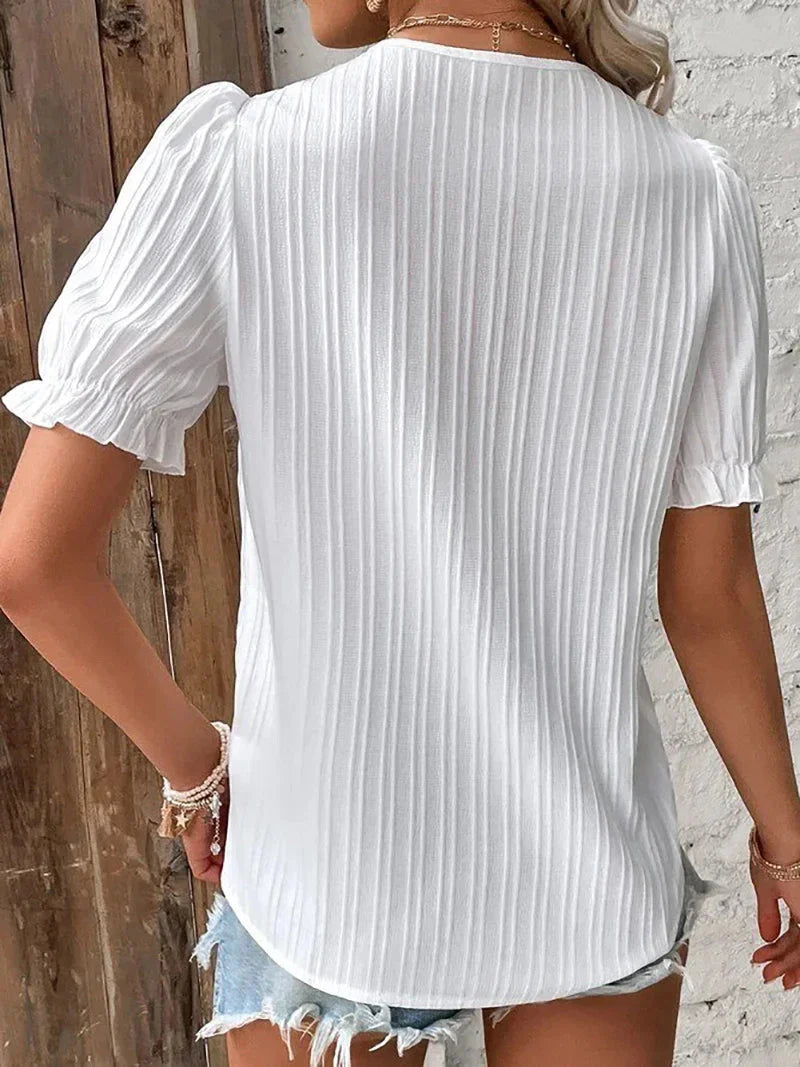 Harrow Bea casual summer blouse for women with elegant details and soft fabric, perfect for stylish warm-weather wear.