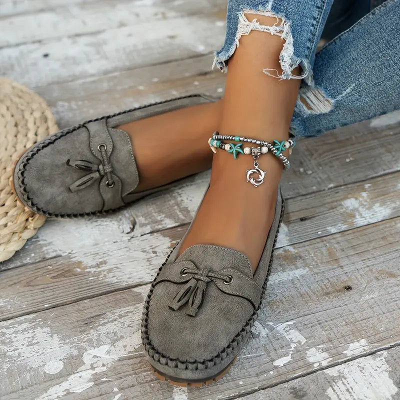 Harrow Becky slip-on flat loafers for women, featuring soft, comfortable design with a sleek, casual look.