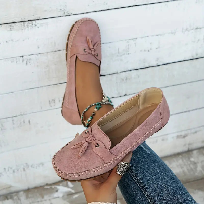 Harrow Becky women's slip-on flat loafers with soft, comfortable design and stylish leather upper.