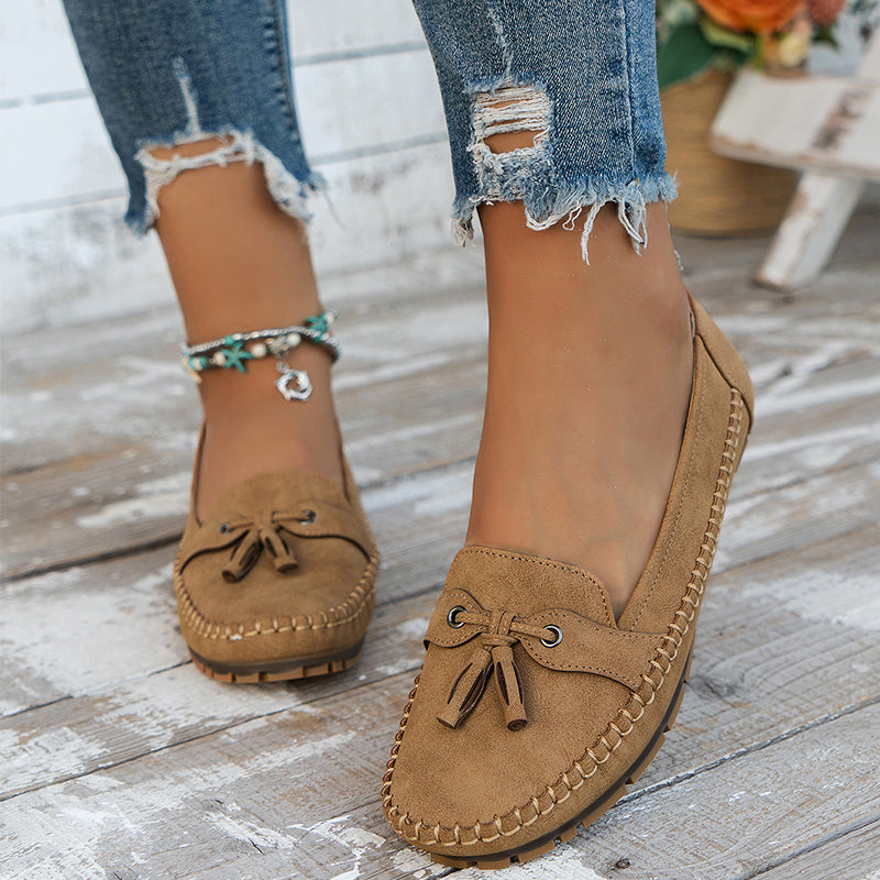 Harrow Becky women's slip-on flat loafers, soft and comfortable footwear with a sleek design and cushioned insole.