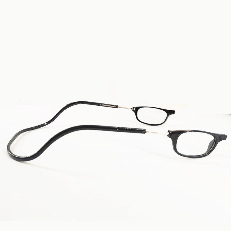 Magnetic Neck-Hanging Reading Glasses Unisex Adjustable Clear Polycarbonate Lenses