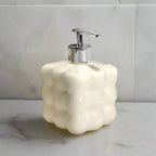 Ceramic Soap Dispenser with Bubble Design for Bathroom or Kitchen Countertop