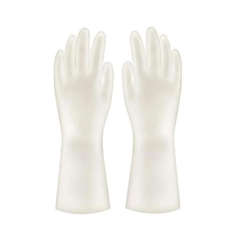 Unbreakable Nitrile Rubber Gloves 1 Pair White Food Safe Durable Non-Slip Multipurpose